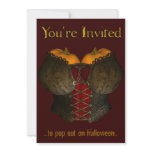 Halloween Corset Costume invitations