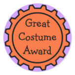 Halloween Costume Award Stickers