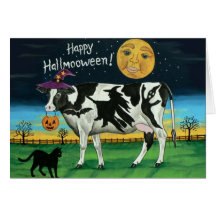 Halloween Cow Greeting Card
