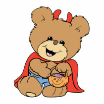 halloween cute little devil  teddy bear design photo sculptures