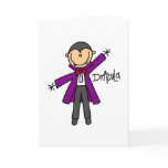 Halloween Dracula Stick Figure Card