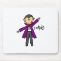 Halloween Dracula Stick Figure Mousepad