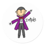 Halloween Dracula Stick Figure Sticker