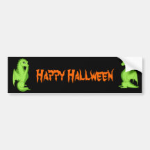 Halloween dragons bumper sticker