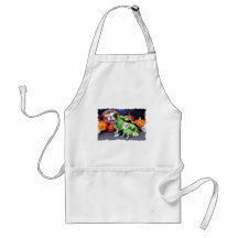 Halloween  English Bulldog Spike - Chihuahua Gizmo Apron