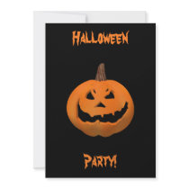 Halloween: Evil Jack-O-Lantern: Invitation Card