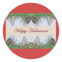 Halloween Fantasmagorical Cicada Items Round Stickers