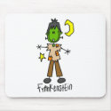 Halloween Frankenstein Stick Figure Mousepad