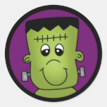 Halloween Frankie Round Stickers