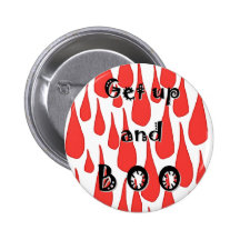 Halloween - Get Up and Boo! Pinback Buttons