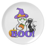 Halloween Ghost Boo Dinner Plate