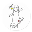 Halloween Ghost Stick Figure Sticker