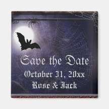 Halloween / Gothic full moon bat Template Fridge Magnets