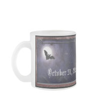 Halloween / Gothic full moon bat Template Coffee Mugs