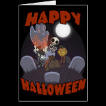 Halloween Graveyard Card cards