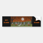 Halloween: Graveyard Scene: Bumper Sticker