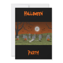Halloween: Graveyard Scene: Invitation Card
