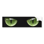 Halloween Green Cat Eyes bumper stickers