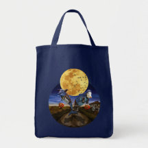 Halloween - Grocery Tote Canvas Bags