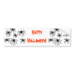 Halloween Hairy Cartoon Spiders Bumper Sticker bumper stickers