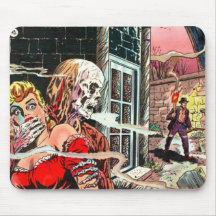 Halloween Haunted Comic Book Mousepad