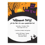 Halloween haunted house invitations
