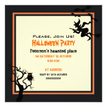 Halloween Haunted Place Party Invitation Square