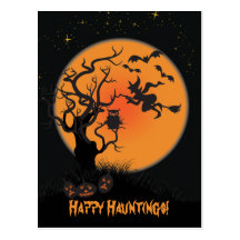 Halloween Hauntings Party Invitation Post Card