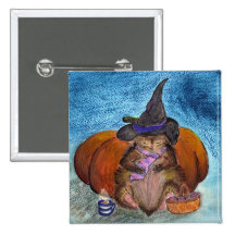 Halloween Hog Pinback Buttons