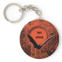 Halloween holidays bat spider web moon keychains