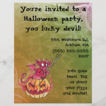 Halloween Imp Party Invitation Flyer