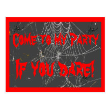 Halloween Invitations with Verse by Bonhovey 3 Postcard