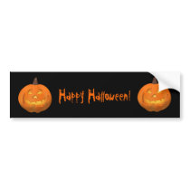 Halloween: Jack-o-Lantern: Bumper Sticker
