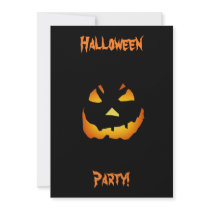 Halloween: Jack-O-Lantern Face: Invitation Card