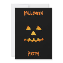 Halloween: Jack-O-Lantern Face: Invitation Card