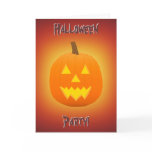 Halloween: Jack-O-Lantern: Invitation Card