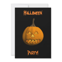 Halloween: Jack-O-Lantern: Invitation Card