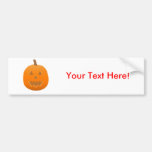 Halloween: Jack-O-Lantern: Pumpkin: Bumper Sticker