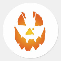 Halloween Jack O Lantern Round Sticker