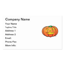 Halloween Jack O' Lantern Sinister Grin Pumpkin Business Cards