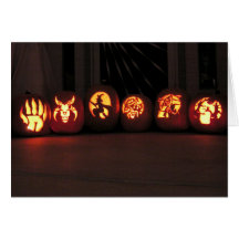 Halloween Jack-O-Lanterns Greeting Card