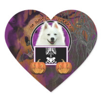Halloween - Just a Lil Spooky - American Eskimo Stickers