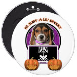 Halloween - Just a Lil Spooky - Beagle Puppy Pinback Buttons