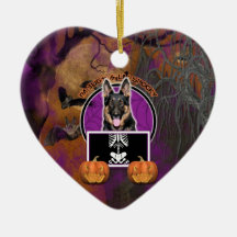Halloween - Just a Lil Spooky - German Shepherd Ornament