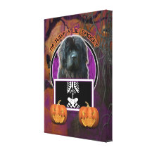 Halloween - Just a Lil Spooky - Newfoundland Canvas Print