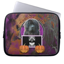 Halloween - Just a Lil Spooky - Newfoundland Laptop Computer Sleeve