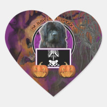 Halloween - Just a Lil Spooky - Newfoundland Heart Stickers