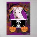 Halloween - Just a Lil Spooky - Pitbull Puppy Poster