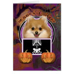 Halloween - Just a Lil Spooky - Pomeranian Greeting Card