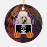 Halloween - Just a Lil Spooky - Poodle - Champagne Christmas Ornaments